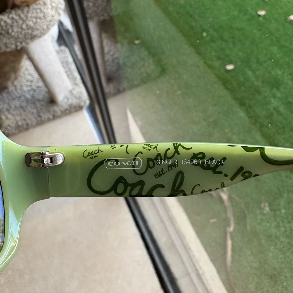 Coach Women's Sunglasses in Green and Black- Ginger S496 Black - Picture 6 of 12